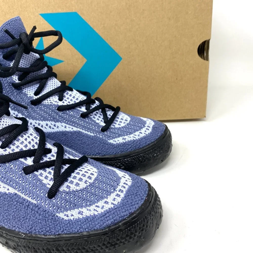💖MEGA SALE💖Converse Ctas Crater Black Blue White High Women Shoe Knit 172032C